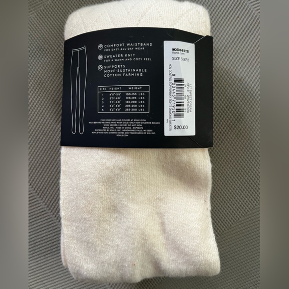 Simply Vera Vera Wang Sweater Knit Tights- Size 2 - Picture 4 of 4